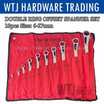 Heavy Duty 14pcs Double Ring Offset Spanner Set (6-27mm)
