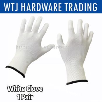 (1 Pair) White Hand Glove
