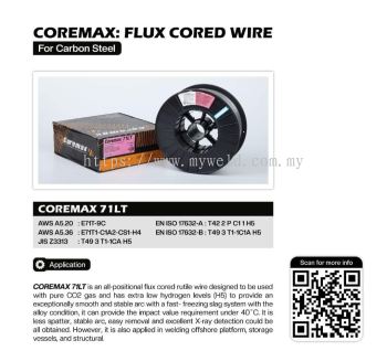COREMAX: FLUX CORED WIRE