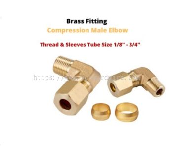 Brass Compression Male Elbow