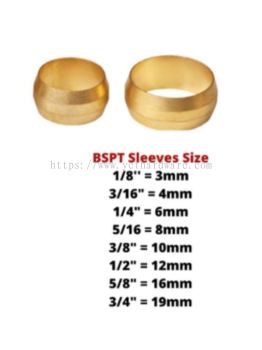 Brass Compression Sleeve