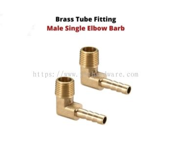 Brass Male Single Elbow Barb