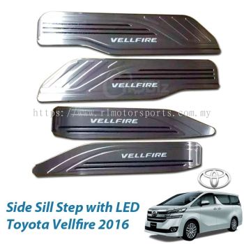 Toyota Alphard Vellfire Estima ACR50 ACR55 ANH20 AGH30 Side Step Steel Led Inner Outer Sill Scuff Kick Plate
