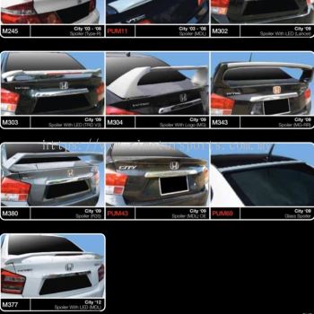 Honda City 2008 2009 2010 2011 2012 2013 Rear Boot Trunk Top Ducktail Spoiler Wing