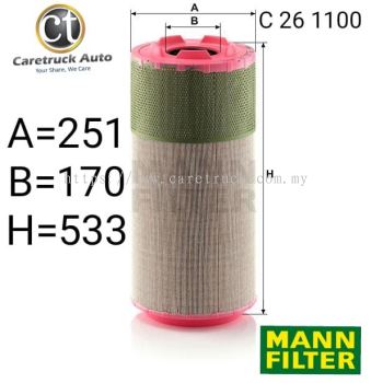 SCANIA BUS AIR FILTER , C 26 1100