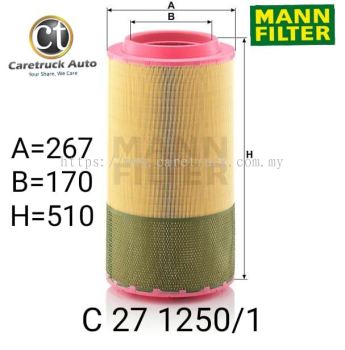 MAN TGA, TGS AIR FILTER, C 27 1250/1