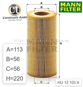 DAF EURO 5 OIL FILTER , HU 12 103 x