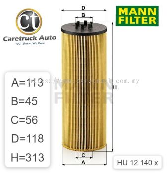 MERCEDES ACTROS OIL FILTER , HU 12 140 x