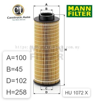 SCANIA DC16 OIL FILTER, HU 1072 x