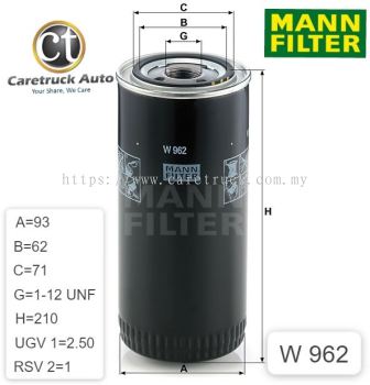 DEUZT ENGINE OIL FILTER , P553771, W 962