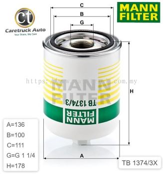 SCANIA AIR DRYER FILTER, TB 1374/3 x