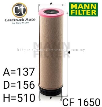 MERCEDES ACTROS 2 INNER AIR FILTER FOR C 27 1320/3, CF 1650