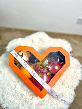 Orange Heart Shape Fruits Box