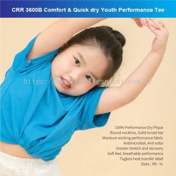 CRR 3600B Comfort & Quick dry Youth Performance Tee
