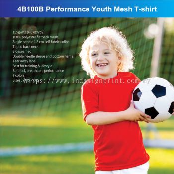 4B100B Performance Youth Mesh T-shirt
