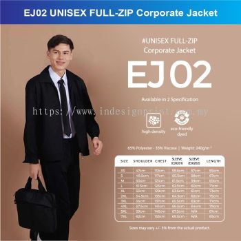 EJ02 UNISEX FULL-ZIP Corporate Jacket