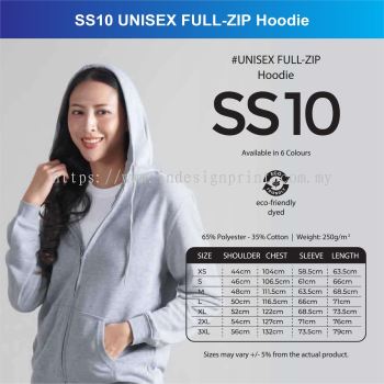 SS10 UNISEX FULL-ZIP Hoodie