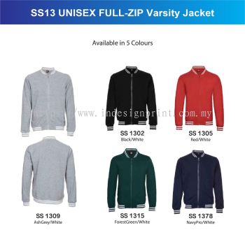 SS13 UNISEX FULL-ZIP Varsity Jacket
