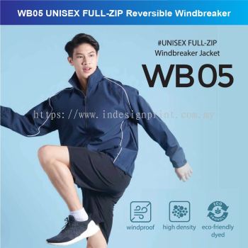 WB05 UNISEX FULL-ZIP Reversible Windbreaker