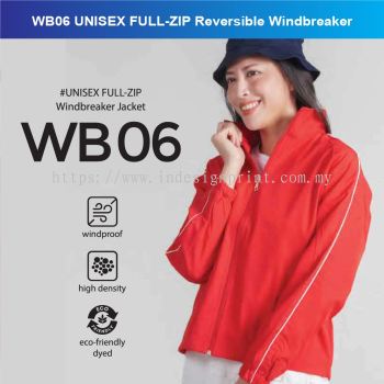 WB06 UNISEX FULL-ZIP Reversible Windbreaker