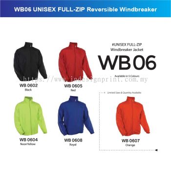 WB06 UNISEX FULL-ZIP Reversible Windbreaker