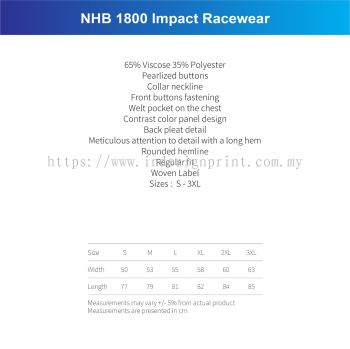 NHB 1800 Impact Racewear