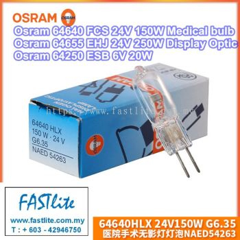 Osram 64640 (FCS) 24v 150w G6.35 Microscope Halogen Bulb (made in Germany)