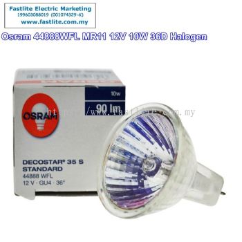 Osram 44888WFL MR11 (35mm, Not MR16 Dia Front Glass) 12V 10W 36degree Made in Germany