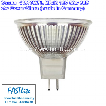 Osram 44870WFL MR16 (NOT MR11) 12V 50W 36 Degree, Made in Germany (NOT made in China)