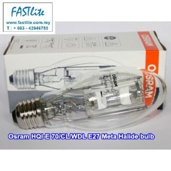 Osram Powerstar HQI-E 70/CL/WDL E27 Clear Metal Halide Bulb (made in Mexico)