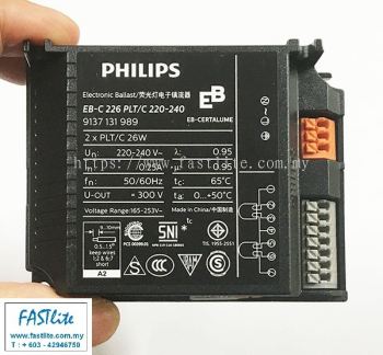 Philips EB-C 226 PLT/C 220-240 Electronic Ballast (for 2 x 26W PLT/PLC lamps)