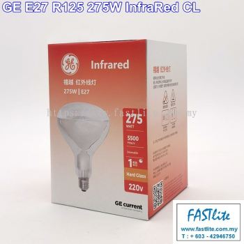 GE R125 275W InfraRed Clear E27