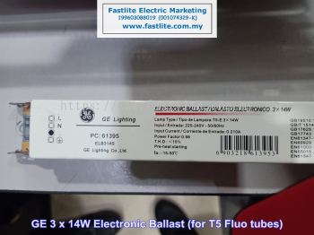 GE 3 x 14W Electronic Ballast for T5 Fluo Tubes