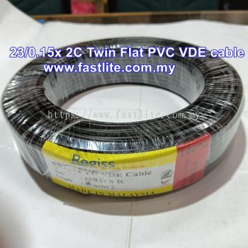 23/0.15 x 2 Core Twin Flat PVC VDE Cable