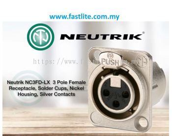 Neutrik NF3FD-LX 3 Pole Female Panel Connector