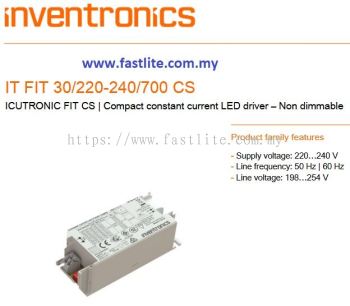 Inventronics ICUTRONIC IT FIT 30 220-240/700 CS Compact Constant Current LED Driver (non dim)