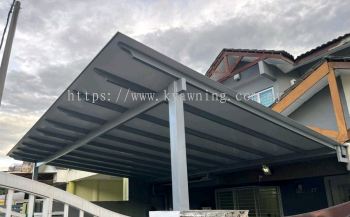 Mild Steel Aluminium Composite Panel (ACP 4mm) Pergola Roof Awning - Frame Ms 1 1/2x3(1.6) or 2x4(1.6) Hollow , Bean 2x5(1.9/2.3) Hollow, Pillar 4x4(1.9)Hollow 