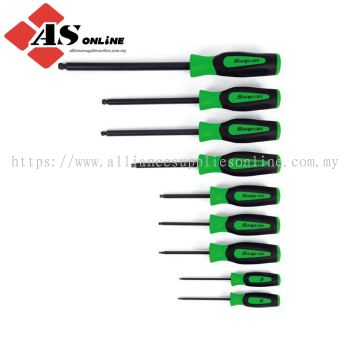 SNAP-ON 9 pc Ball Hex Metric Instinct Screwdriver Set (2-10 mm) / Model: SGABM900BG