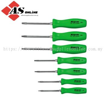 SNAP-ON 7 pc TORX Hard Handle Screwdriver Set (Green) / Model: SDDTX70AG