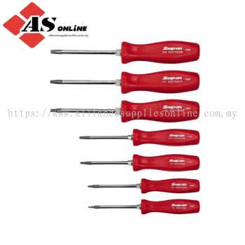 SNAP-ON 7 pc TORX Hard Handle Screwdriver Set (Red) / Model: SDDTX70AR