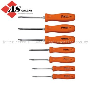 SNAP-ON 7 pc TORX Hard Handle Screwdriver Set (Orange) / Model: SDDTX70AO