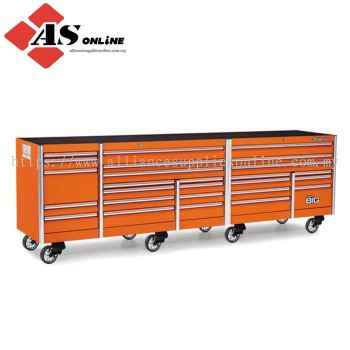 SNAP-ON 144" 26 Drawer Five Bank EPIQ Series Roll Cab with PowerDrawer (Electric Orange) / Model: KEXP725D0PJK