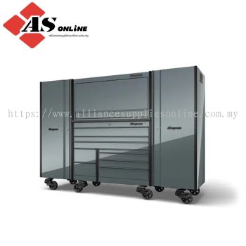 SNAP-ON 54" Nine-Drawer Double-Bank Masters Series Roll Cab with PowerDrawer and SpeeDrawer (Storm Gray with Black Trim and Blackout Details) / Model: KMP1022APWZ