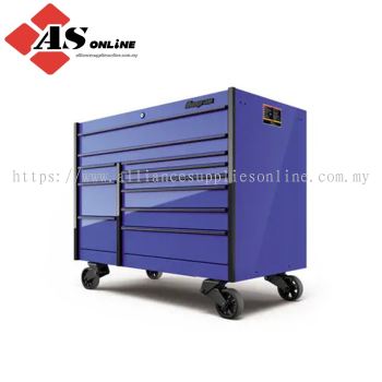 SNAP-ON 54" Nine-Drawer Double-Bank Masters Series Roll Cab with PowerDrawer and SpeeDrawer (Royal Blue with Black Trim and Blackout Details Details) / Model: KMP1022ABET