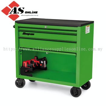SNAP-ON 40" Three-Drawer Workstation Cart (Extreme Green with Black Trim and Blackout Details) / Model: KRSC4130BKG