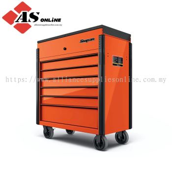 SNAP-ON 40" Sliding Lid Eight-Drawer Bed Liner Shop Cart (Electric Orange with Black Trim and Blackout Details) / Model: KRSC430ABKH7