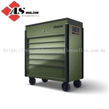 SNAP-ON 40" Sliding Lid Eight-Drawer Bed Liner Shop Cart (Combat Green with Black Trim and Blackout Details) / Model: KRSC430APZR7