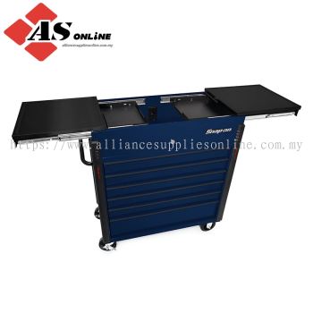 SNAP-ON 40" Sliding Lid Eight-Drawer Bed Liner Shop Cart (Royal Blue w/ Black Trim) / Model: 