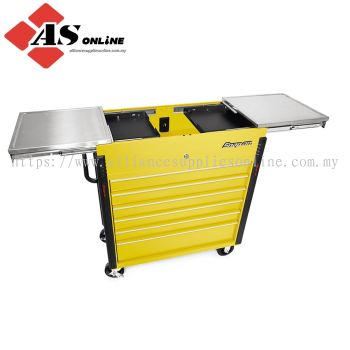SNAP-ON 40" Sliding Lid Eight-Drawer Stainless Lid Shop Cart (Ultra Yellow) / Model; KRSC430APES1