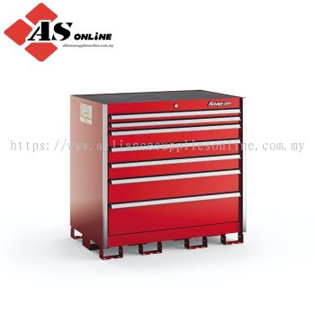 SNAP-ON Seven-Drawer Extra-Wide Counter (Red w/ Brushed Trim) / Model: KSEC071AAPBN